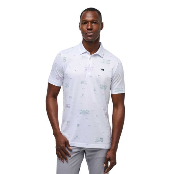 Travis Mathew Tiki Mapes Print Kortärmad Polotröja  M