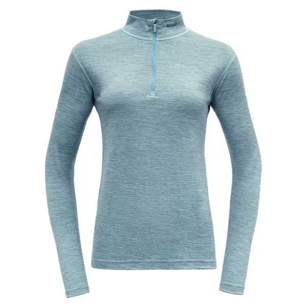 Devold Of Norway Breeze Merino 150 Halv Lynlås Langærmet T-shirt Blå XS Kvinde