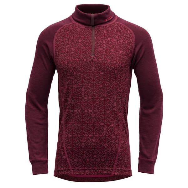 Devold Of Norway Duo Active Merino Halv Lynlås Langærmet T-shirt Rød 16 Years Dreng