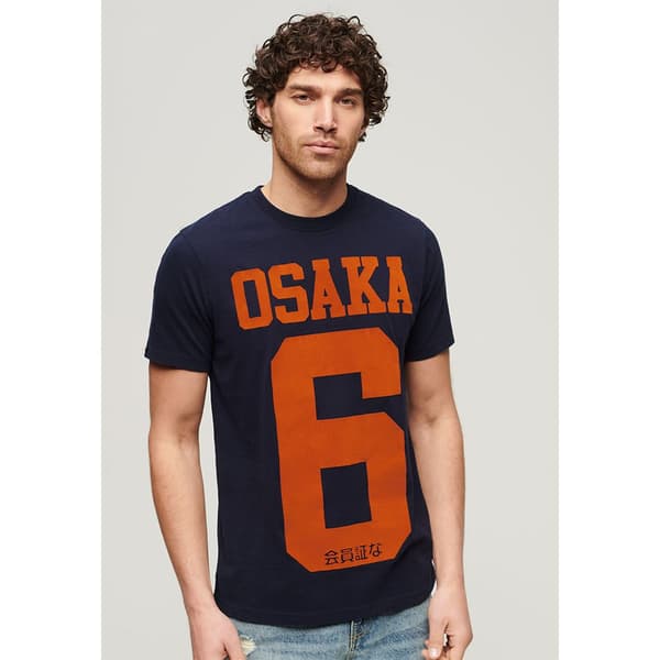 Superdry Osaka Graphic T-shirt Med Korta ärmar Blå M Man