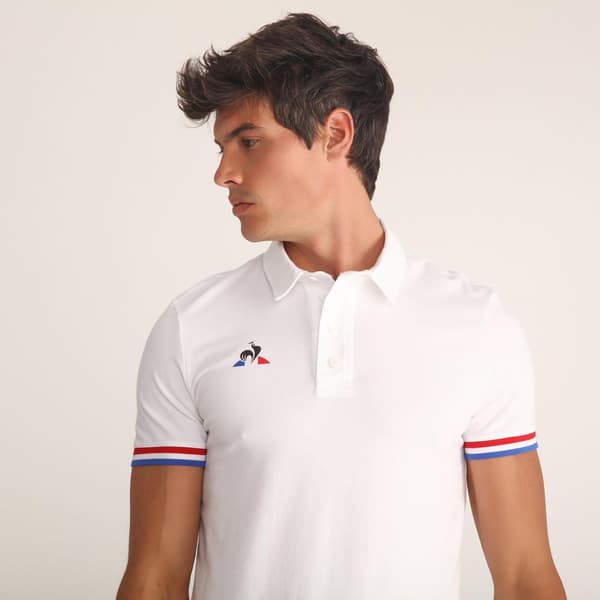 Le Coq Sportif Presentation Tri Nº1 Kortærmet Polo Hvid 2XL Mand
