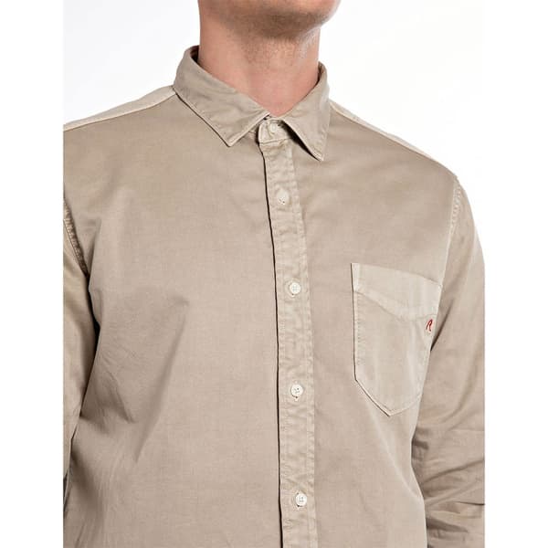 Replay M4106a.000.84762g Skjorte Med Lange ærmer Beige L Mand