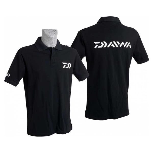 Daiwa Kortærmet Polo Sort M Mand
