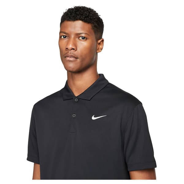 Nike Court Dri Fit Solid Lyhythihainen Pikeepaita Musta S Mies