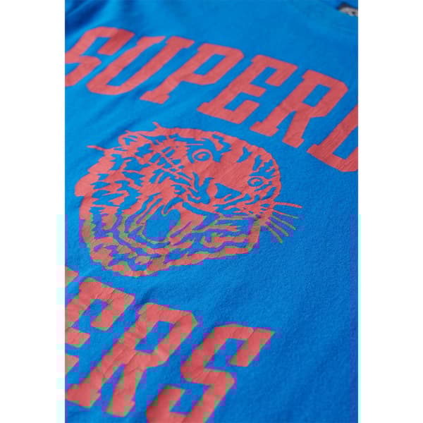 Superdry Track & Field Ath Graphic T-shirt Med Korta ärmar Blå XL Man