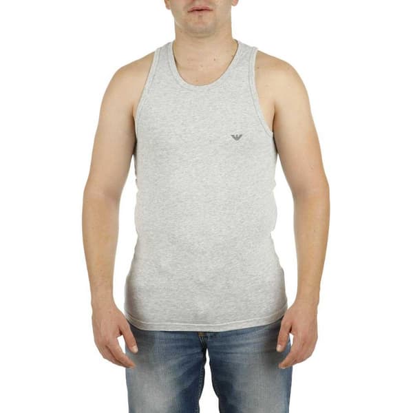 Emporio Armani 110828 Cc729 ærmeløs T-shirt Grå S Mand
