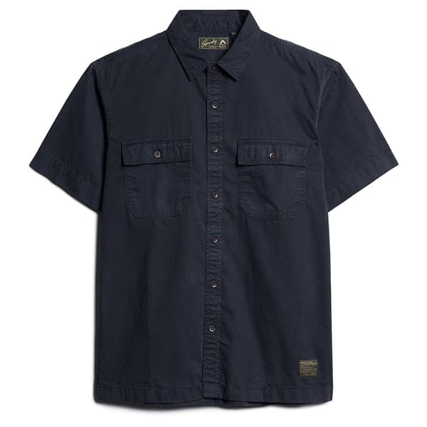 Superdry Military Kortärmad Skjorta Blå S Man