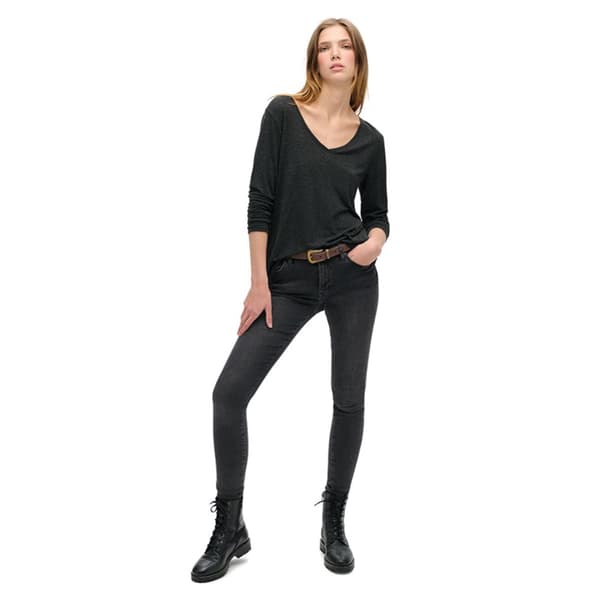 Superdry W6012097a T-shirt Med Lång ärm Svart M Kvinna