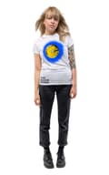 Miniatyrbild 2 av 4: The Stone Roses T Shirt Blue Lemon Oasis Manchester Womens Skinny
