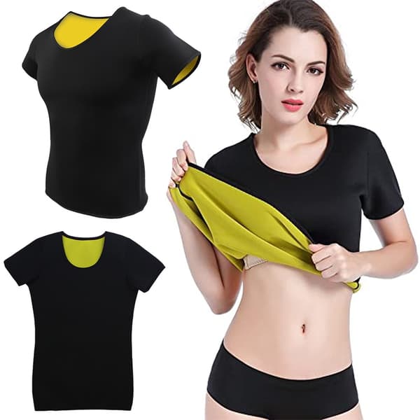 Kortärmad Kompressionströja / Fitnesströja Neopren – T-shirt Dam
