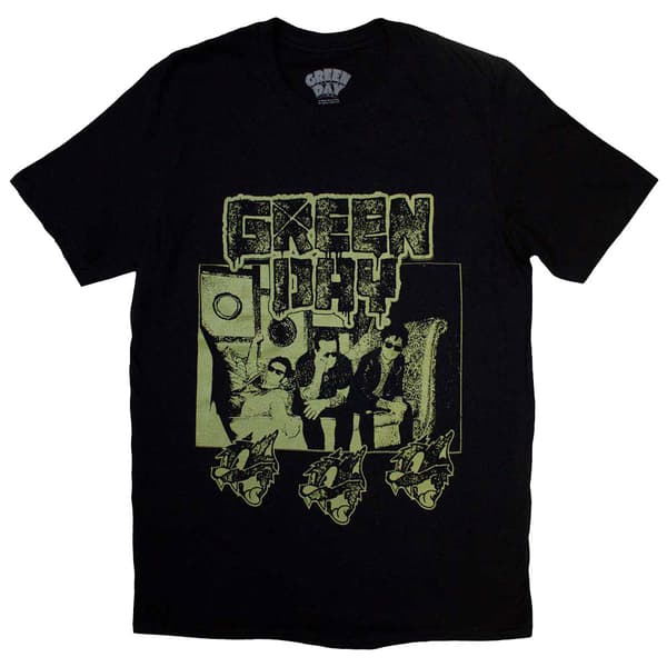 Green Day Revolution Radio T Shirt Black L