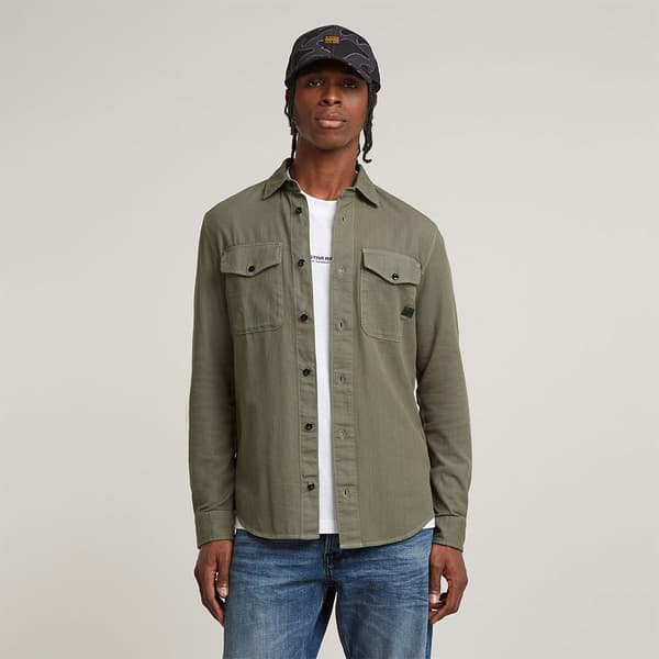G-star Marine Skjorta Med Långa ärmar Grönt 2XL Man
