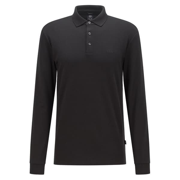 Boss Pado 30 Polo Med Lange ærmer Sort 2XL Mand
