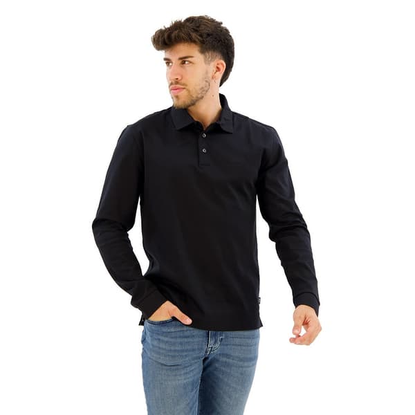 Boss Pado 30 Polo Med Lange ærmer Sort 2XL Mand