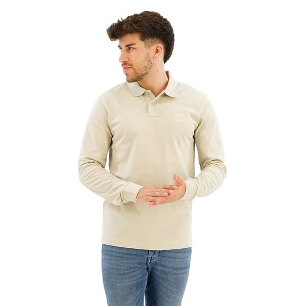 Boss Passerby 10256683 Pikétröja Med Lång ärm Beige 2XL Man