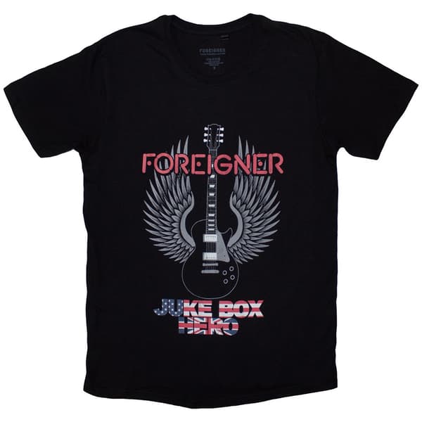 Foreigner Unisex T-Shirt: Juke Box Hero (Large)