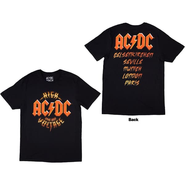 AC/DC Unisex T-Shirt: High Voltage Dive Bar (Back Print & Ex-Tour) (Large)