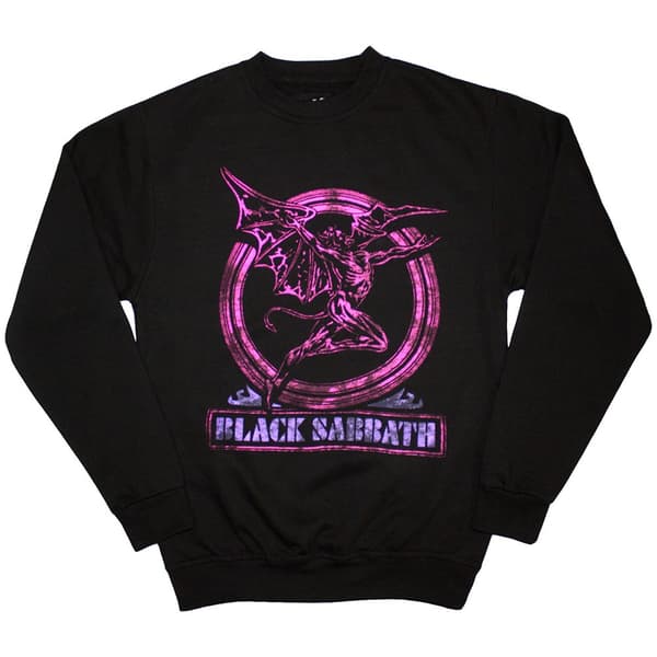 Black Sabbath Unisex Sweatshirt: Neon Pink Henry (Oversized) (XX-Large)