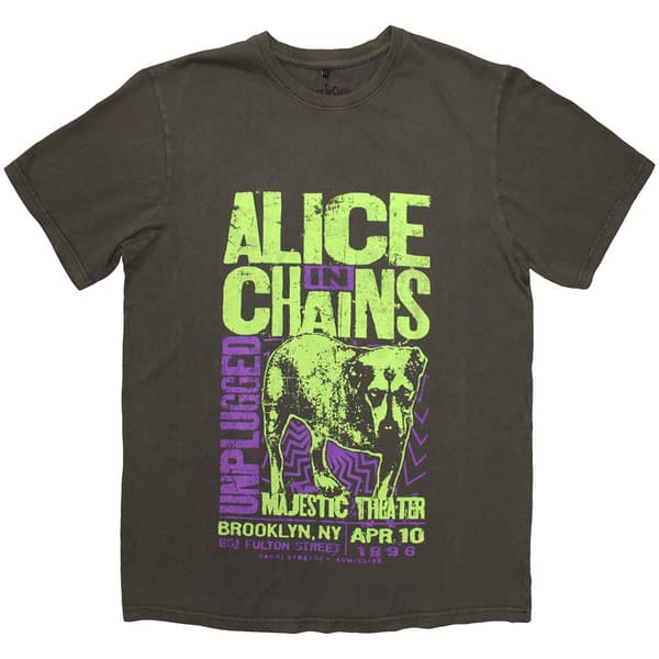 Alice In Chains Unisex T-Shirt: Unplugged Dog (Wash Collection) (Small)