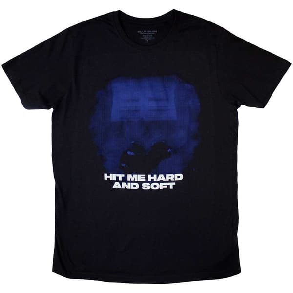 Billie Eilish Unisex T-Shirt: Hit Me Hard And Soft Blue Lines (X-Large)