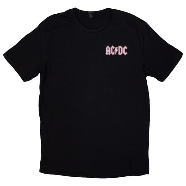AC/DC Mini Band Logo Dirty Deeds T Shirt Black M