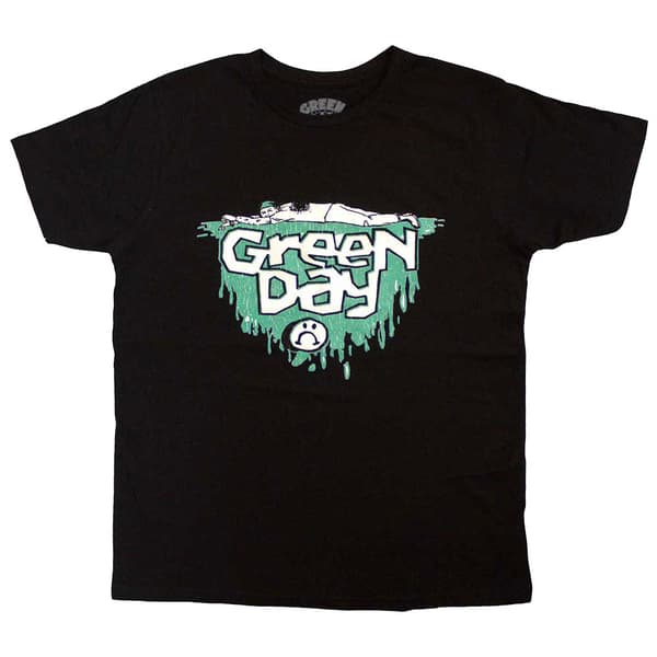 Green Day Sad Face Band Logo T Shirt