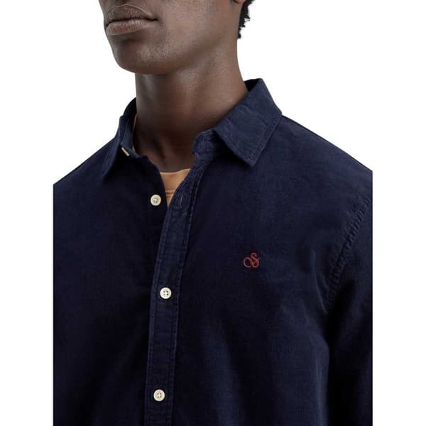 Scotch & Soda Corduroy Skjorte Med Lange ærmer Blå L Mand
