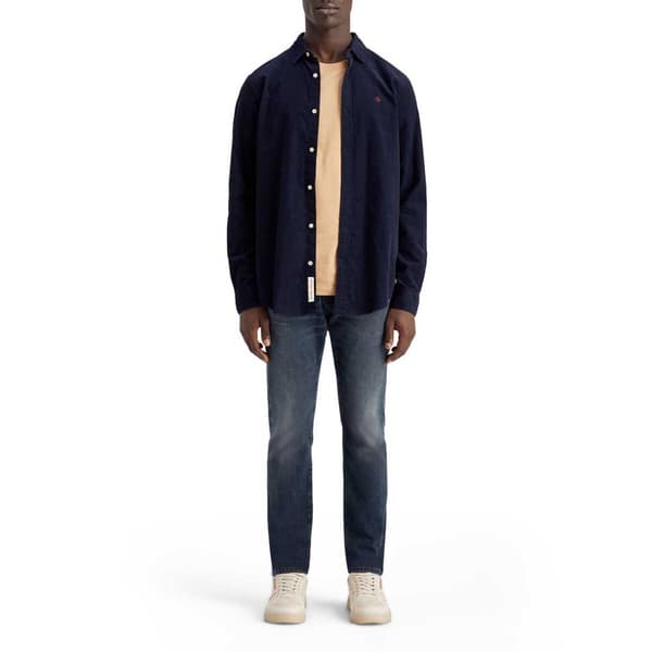 Scotch & Soda Corduroy Skjorte Med Lange ærmer Blå L Mand