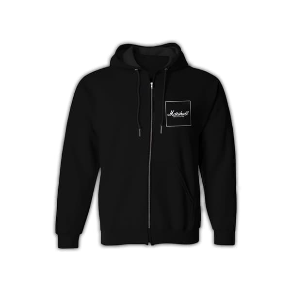 Marshall - Square Logo Hoodie Svart (Unisex - L)