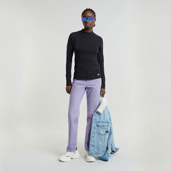 G-star D25033-d850 T-shirt Med Lange ærmer Sort S Kvinde