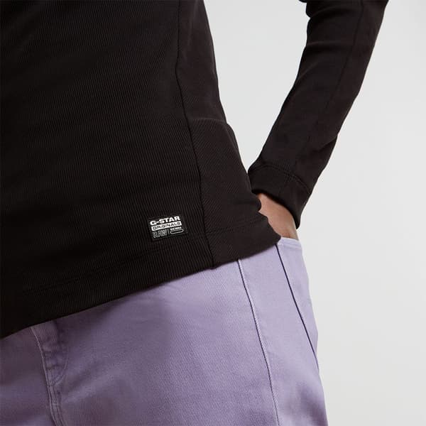 G-star D25033-d850 T-shirt Med Lange ærmer Sort S Kvinde