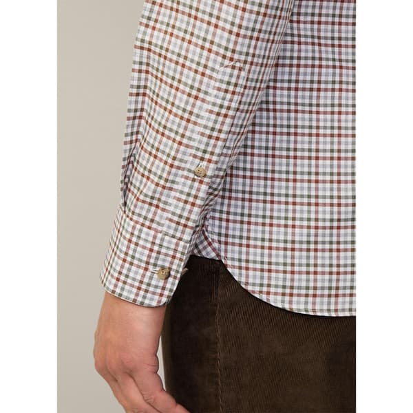 Hackett 3 Col Brushed Gingham Skjorte Med Lange ærmer Grå M Mand