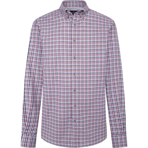 Hackett 3 Col Brushed Gingham Skjorte Med Lange ærmer Lilla M Mand
