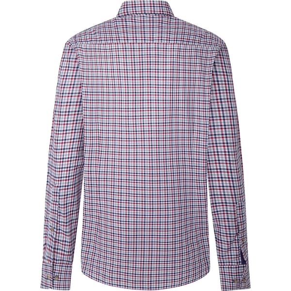Hackett 3 Col Brushed Gingham Skjorte Med Lange ærmer Lilla M Mand