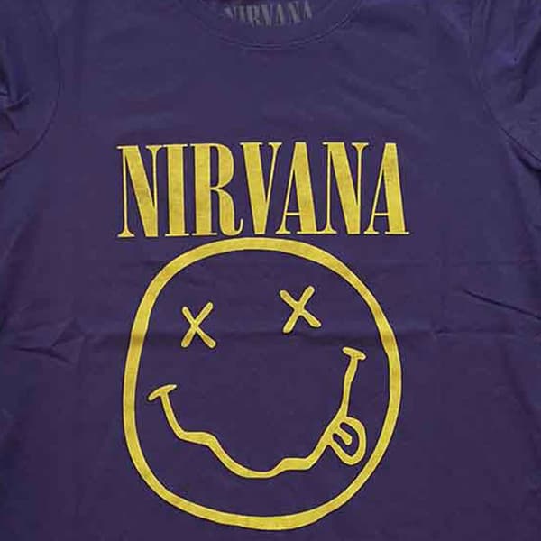 Nirvana Yellow Grunge Face Skinny Fit T Shirt