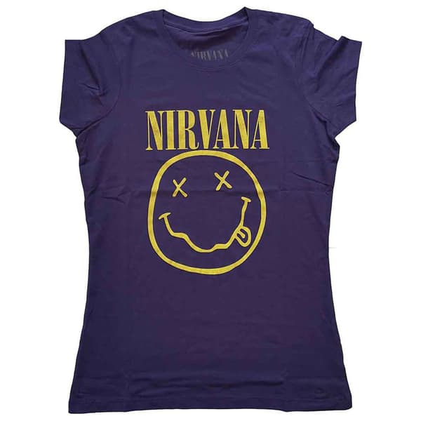 Nirvana Yellow Grunge Face Skinny Fit T Shirt