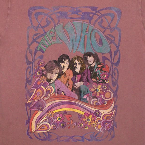 The Who Psych Floral Stone Wash T Shirt