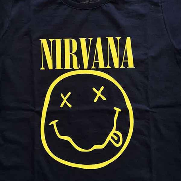Nirvana Yellow Grunge Face Skinny Fit T Shirt