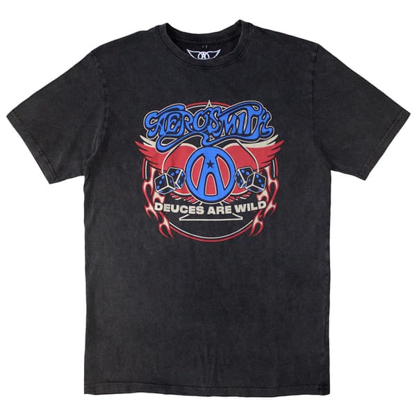 Aerosmith Rainbow Spade Stone Wash T Shirt