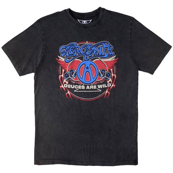 Aerosmith Rainbow Spade Stone Wash T Shirt