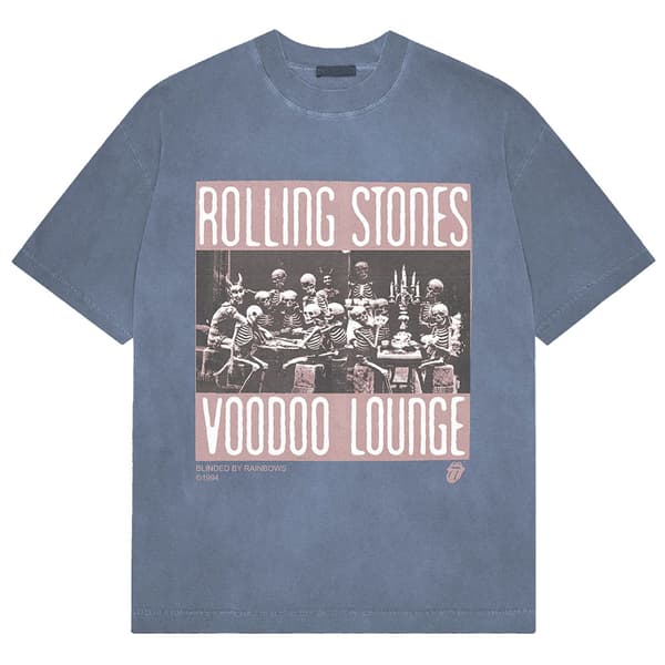 The Rolling Stones Voodoo Skulls Stone Wash T Shirt Blue M