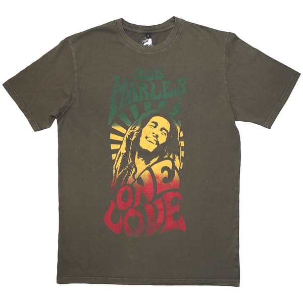 Bob Marley One Love Gradient Stone Wash T Shirt