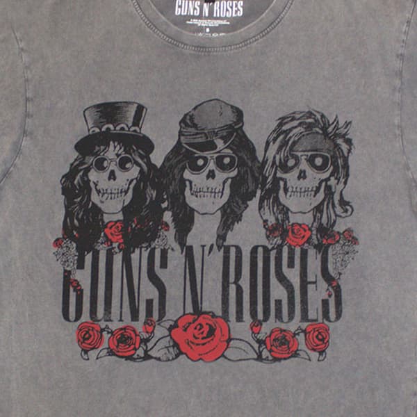 Guns N' Roses Hell Group Stone Wash T Shirt