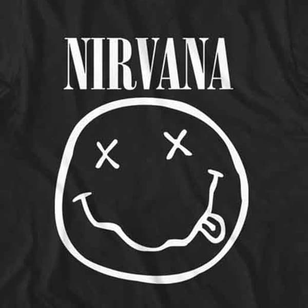 Nirvana White Grunge Face T Shirt