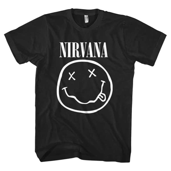 Nirvana White Grunge Face T Shirt