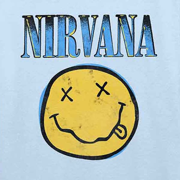 Nirvana Grunge Face Blue T Shirt