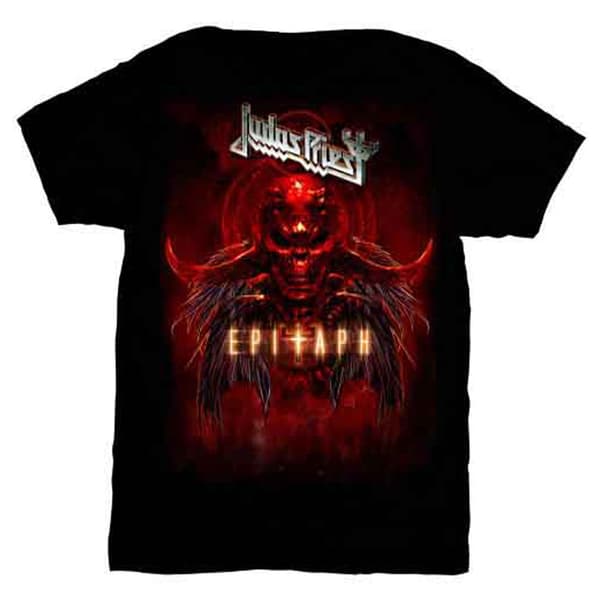 Judas Priest Epitaph Red Horns T Shirt