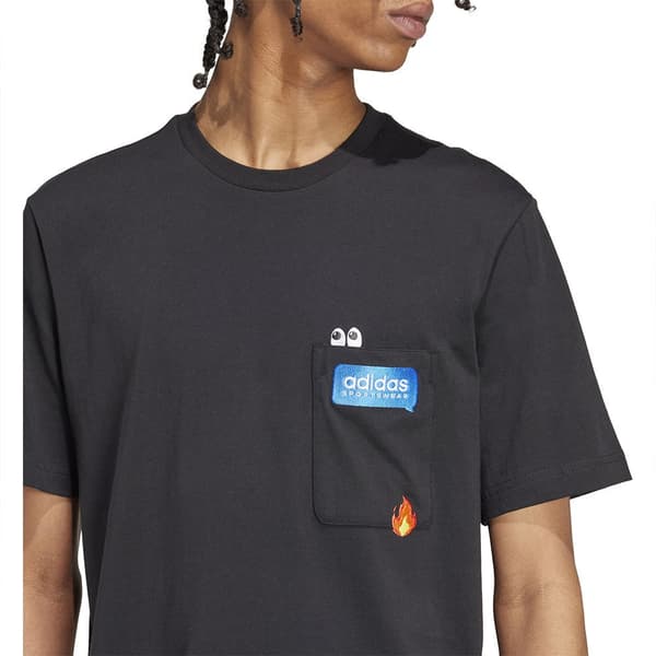 Adidas Remoji Pocket Graphic Lyhythihainen T-paita Musta XS Mies