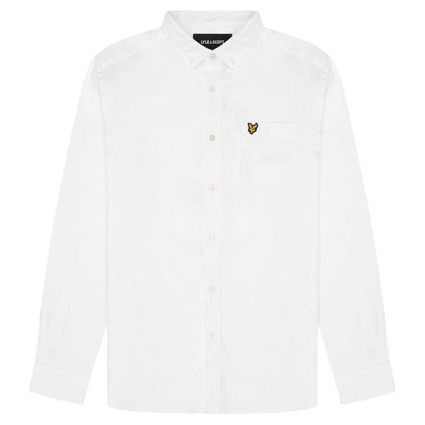 Lyle & Scott Oxford Skjorta Med Långa ärmar Vit XL Man