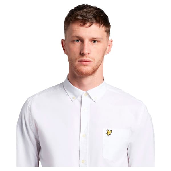 Lyle & Scott Oxford Skjorta Med Långa ärmar Vit XL Man